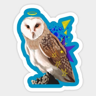 Holy Realistic Barn Owl With Stars Sticker